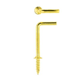 Cup Hook - Square Brass Plated